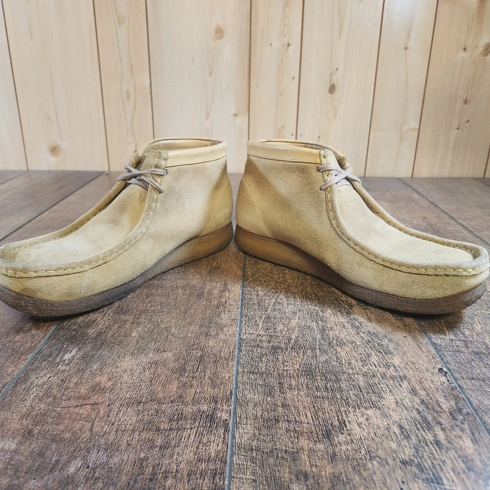 Clarks Men's Size 10.5 Original Wallabee Maple Suede Leather Weaver Boot Vintage
